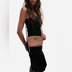 Gucci Tan Crossbody Bag with Gold Accents